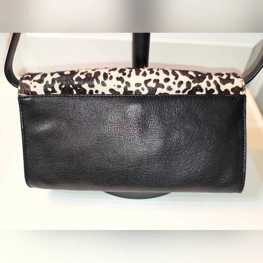 Michael Kors Calf Hair Animal Print Crossbody Buckle Detail MSRP $325 - Picture 3 of 6
